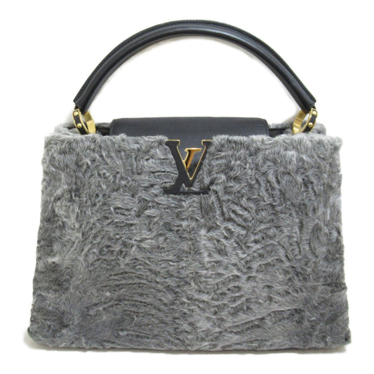 LOUIS VUITTON CapucineBB Black Gray leather