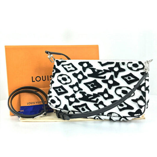 LOUIS VUITTON Mini Pochette Accessory Monogram Urus Fischer LV×UF White Black Women Men M45565