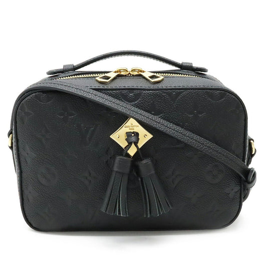 LOUIS VUITTON Monogram Empreinte Saintonges Shoulder Bag Tassel Leather Noir Black M44593