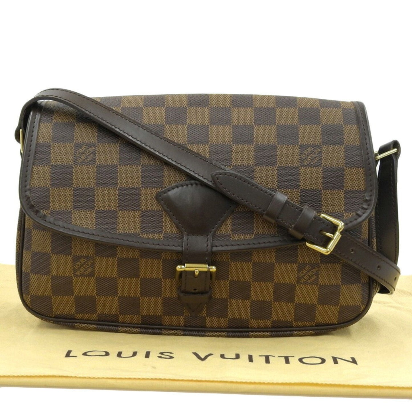 LOUIS VUITTON Damier Sologne Shoulder Bag Ebene N48079
