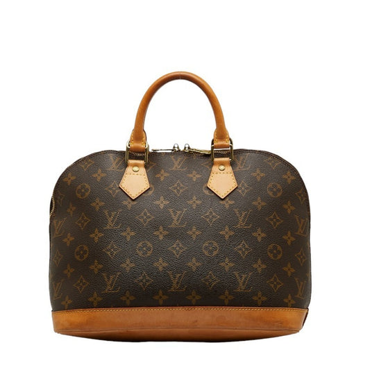 LOUIS VUITTON Monogram Alma PM Handbag M51130 Brown PVC Leather Women's