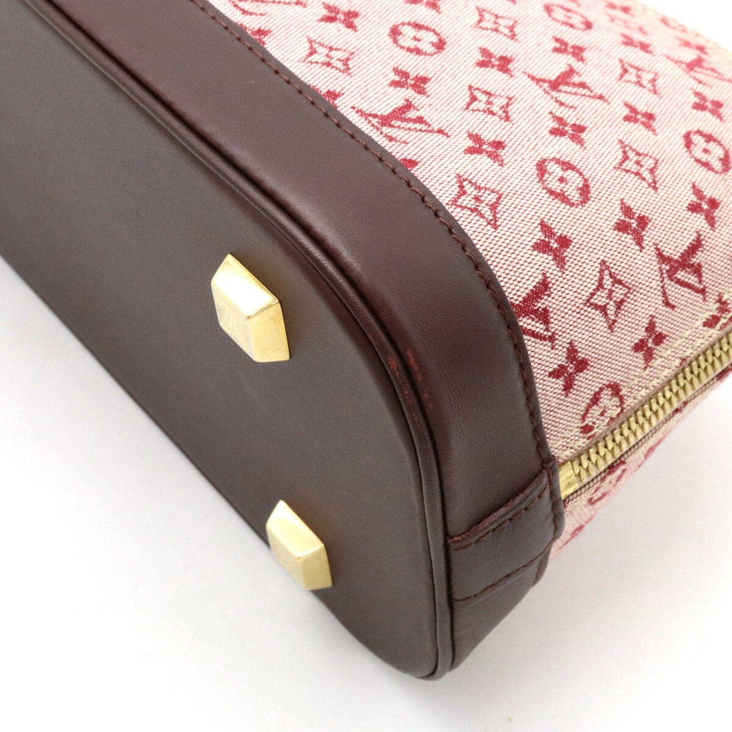 LOUIS VUITTON Monogram Alma Long Handbag Cherry Red M92207