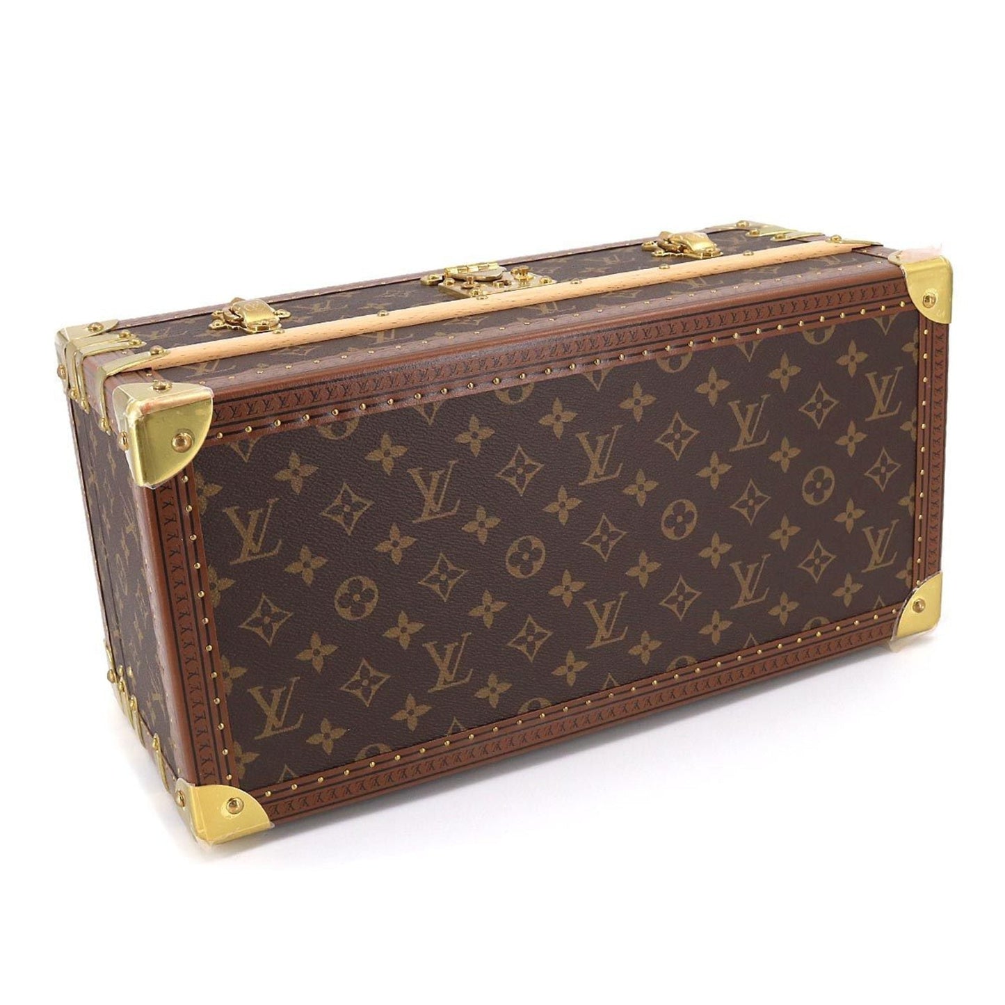 LOUIS VUITTON Monogram Coffret Champagne Bottle Case M20309 Gold Hardware RFID