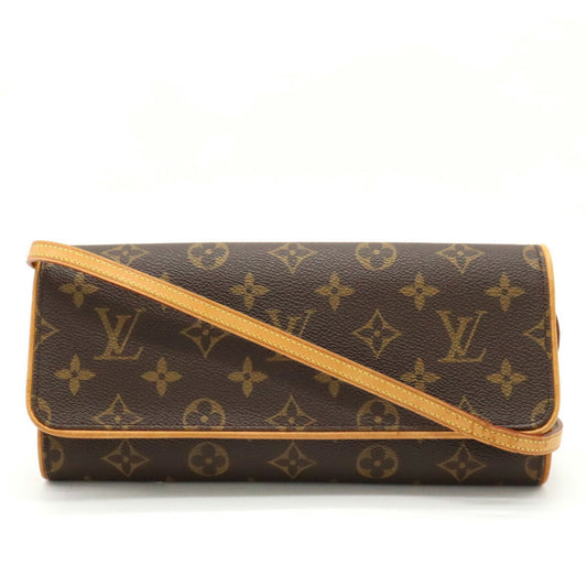 LOUIS VUITTON Monogram Pochette Twin GM Shoulder Bag Clutch M51852