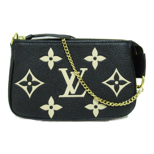 LOUIS VUITTON Mini Pochette Accessoires Black Monogram empreinte leather M80732