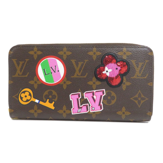 Louis Vuitton M63392 Zippy Wallet Patches Stories Bi-Fold Long Monogram Canvas Ladies