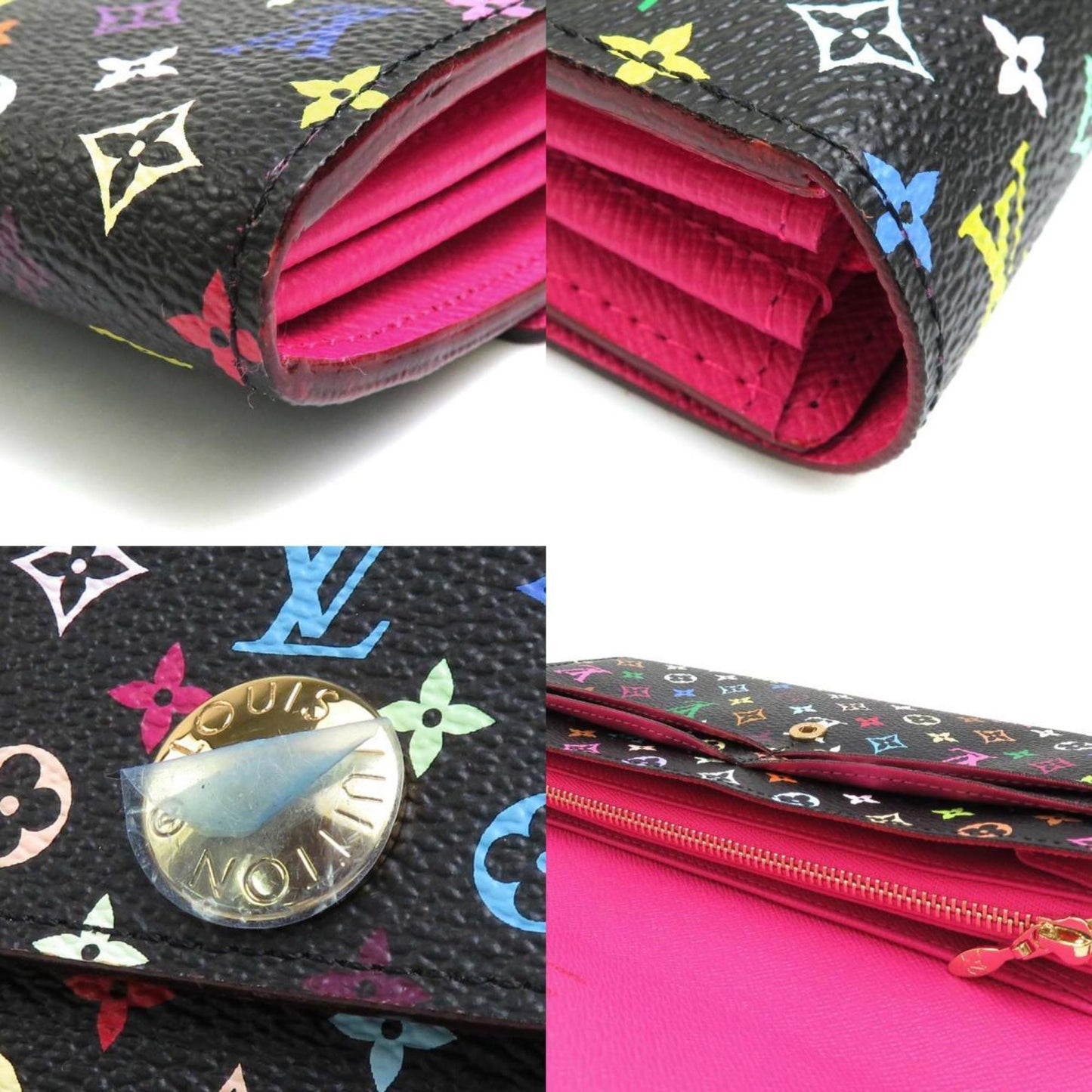 LOUIS VUITTON Long Wallet Monogram Multicolor Portefeuille Sarah Noir Unisex M60273