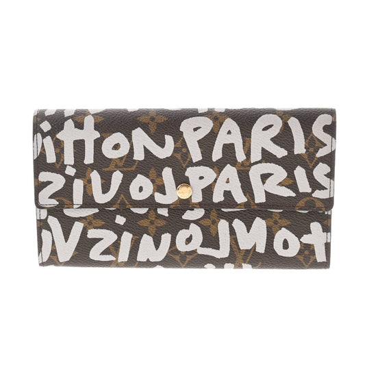 LOUIS VUITTON Monogram Portomone Credit Brown M92189 Unisex Canvas Long Wallet