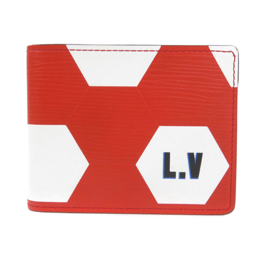 Louis Vuitton M63228 Portofeuil Slender Epi World Cup Limited Bi-Fold Wallet Leather Men