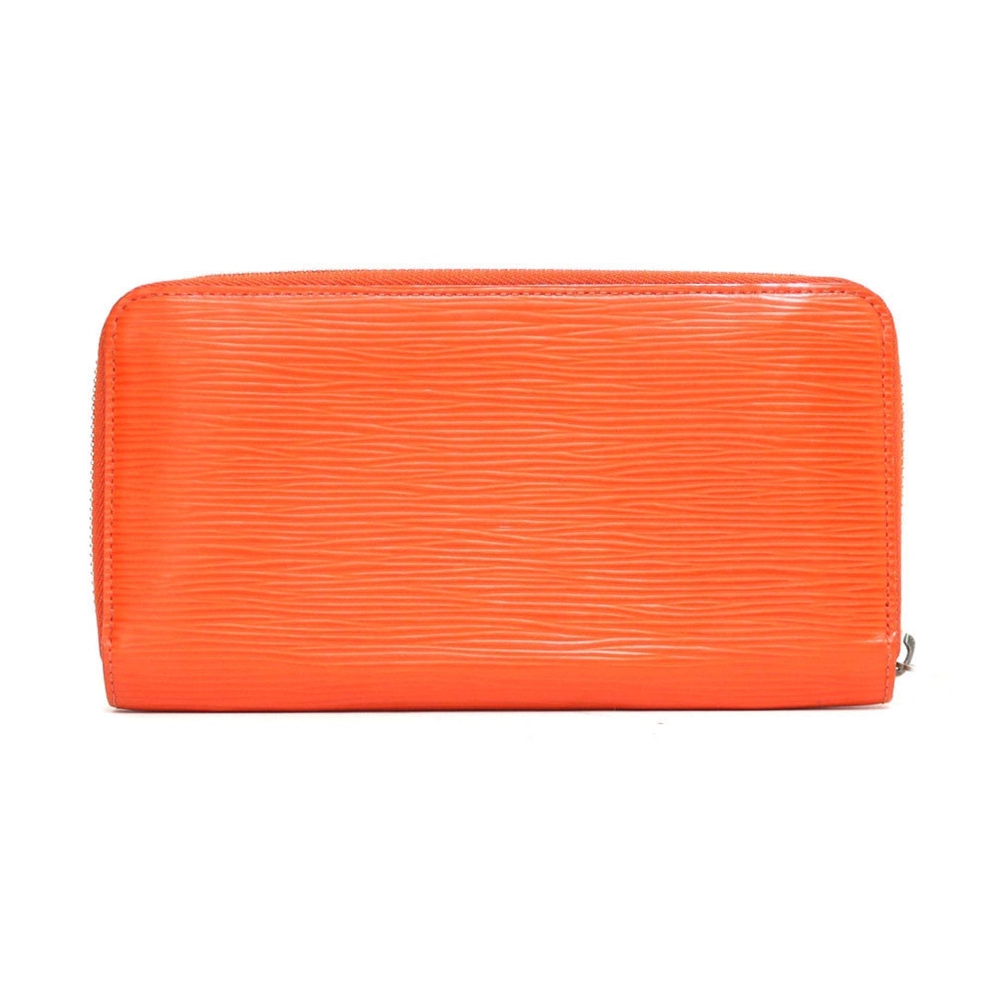 Louis Vuitton Long Wallet Epi Zippy M60310 Orange Pimon Women's Men's Leather
