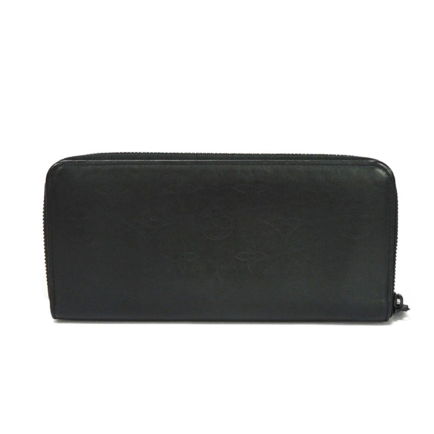 LOUIS VUITTON Long Wallet Zippy Vertical LV Logo Black New Round Zipper Monogram Shadow Noir M62902 Men's Bill Purse
