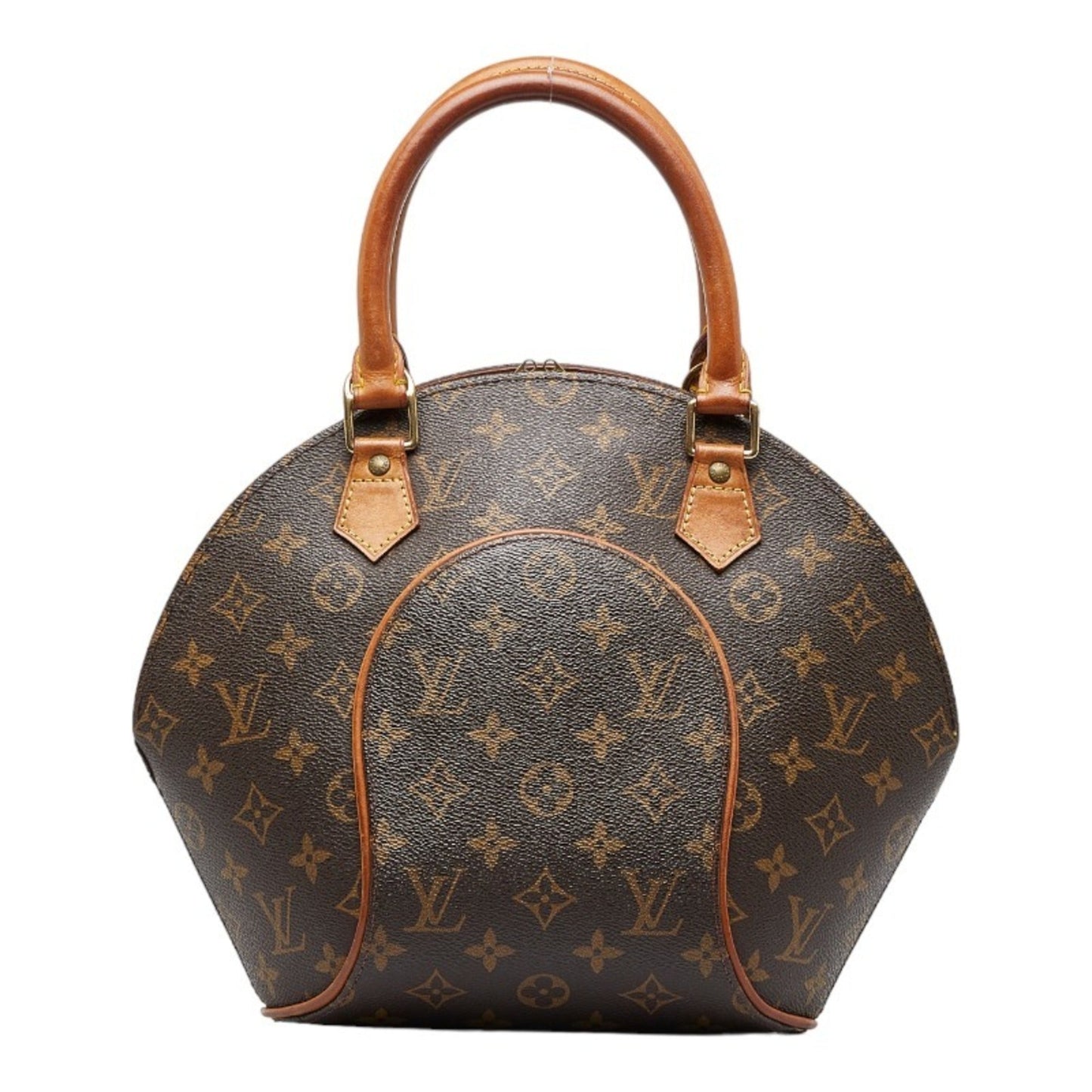 LOUIS VUITTON Monogram Ellipse PM Handbag M51127 Brown PVC Leather Women's