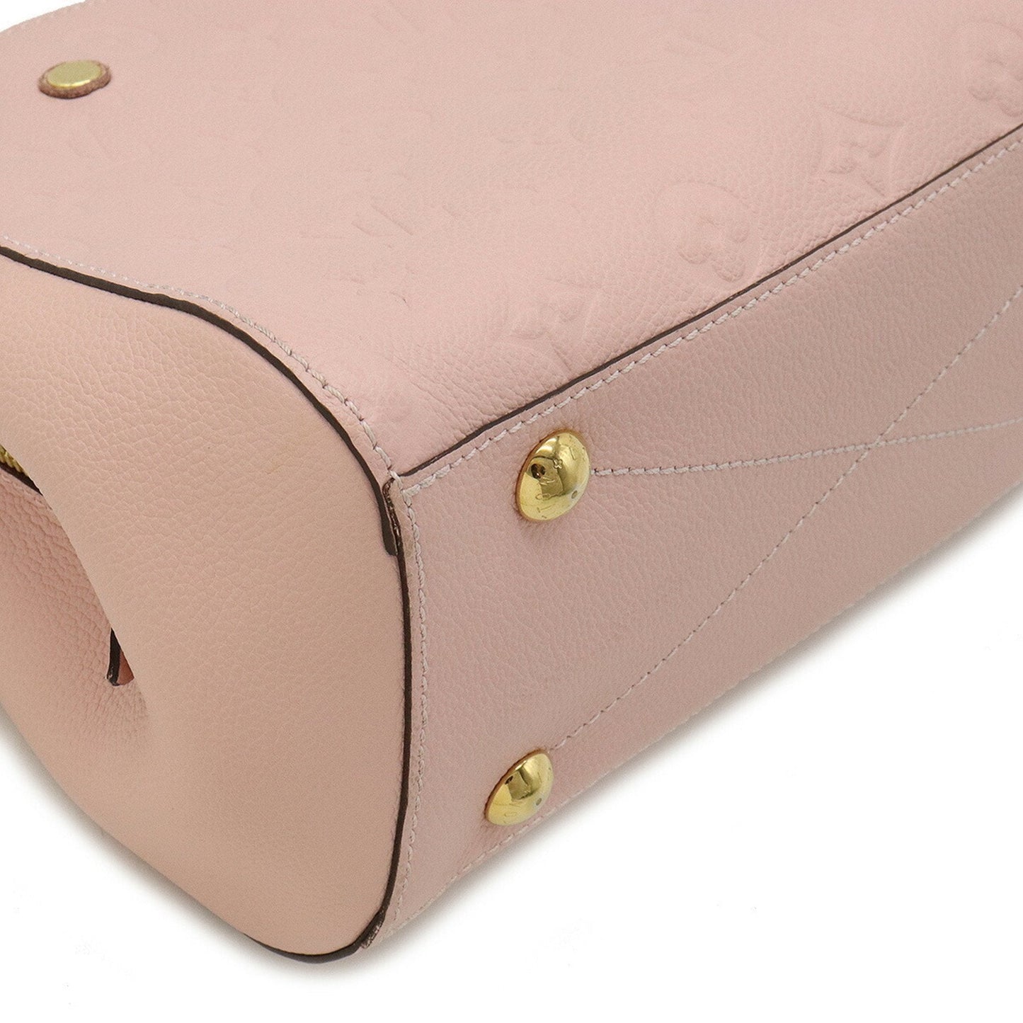 LOUIS VUITTON Monogram Empreinte Montaigne BB Handbag Shoulder Bag Rose Ballerine Pink M41199