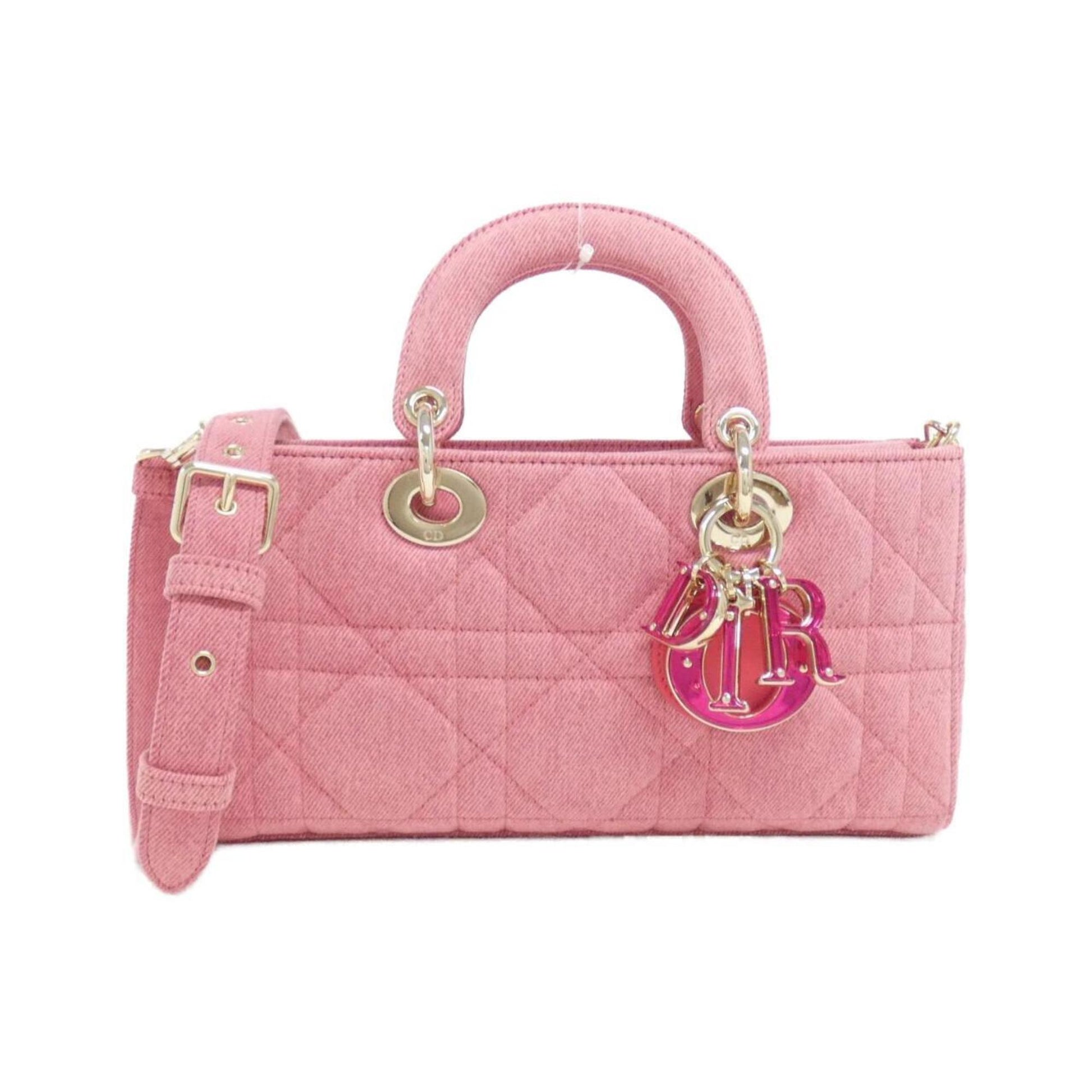 Christian Dior Pink Denim Handbag ()