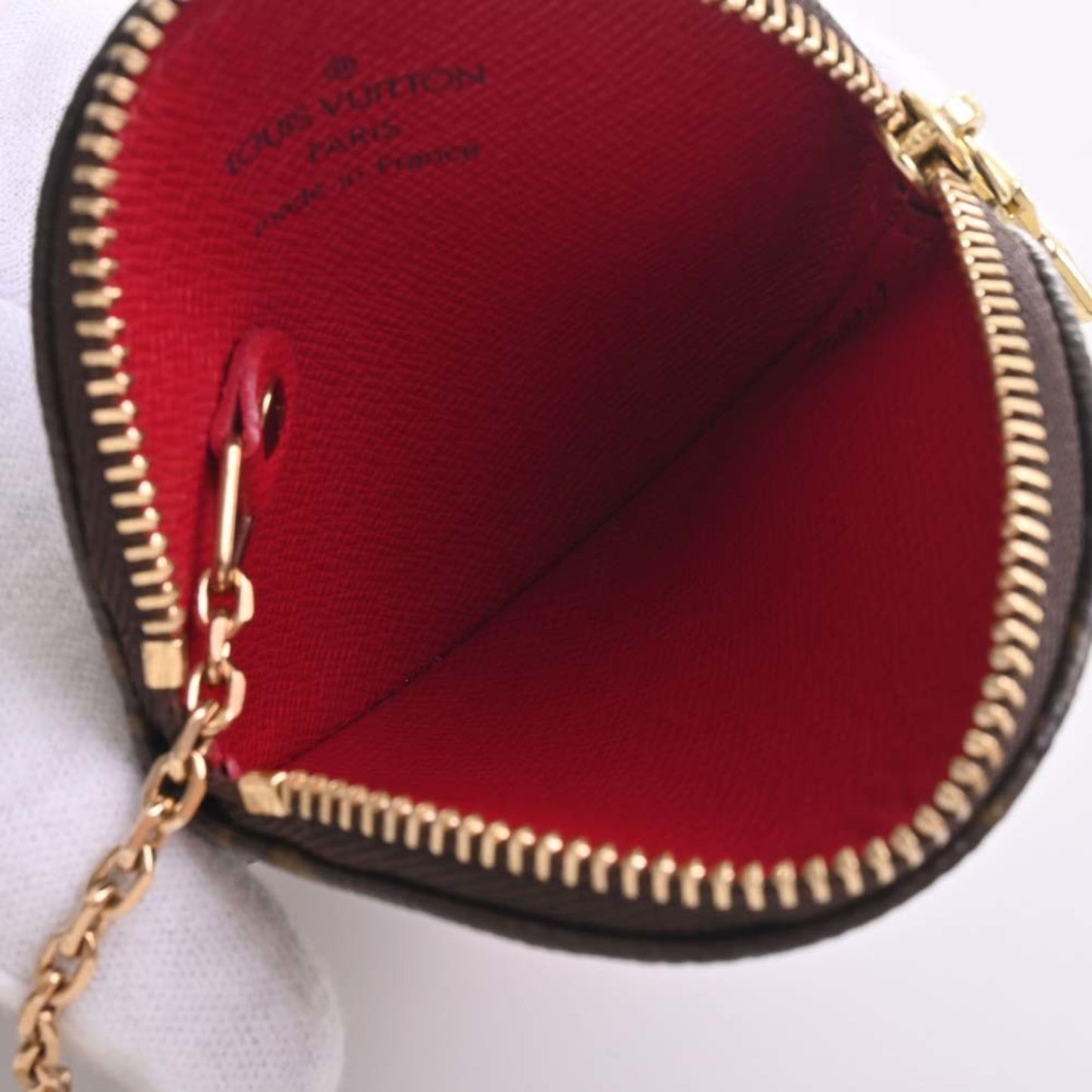 LOUIS VUITTON Monogram Cherry Portomone Ron Coin Case M95043 Brown Ladies