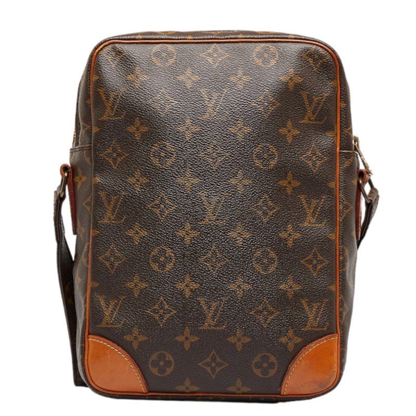 LOUIS VUITTON Monogram Danube GM Shoulder Bag M45262 Brown PVC Leather Ladies