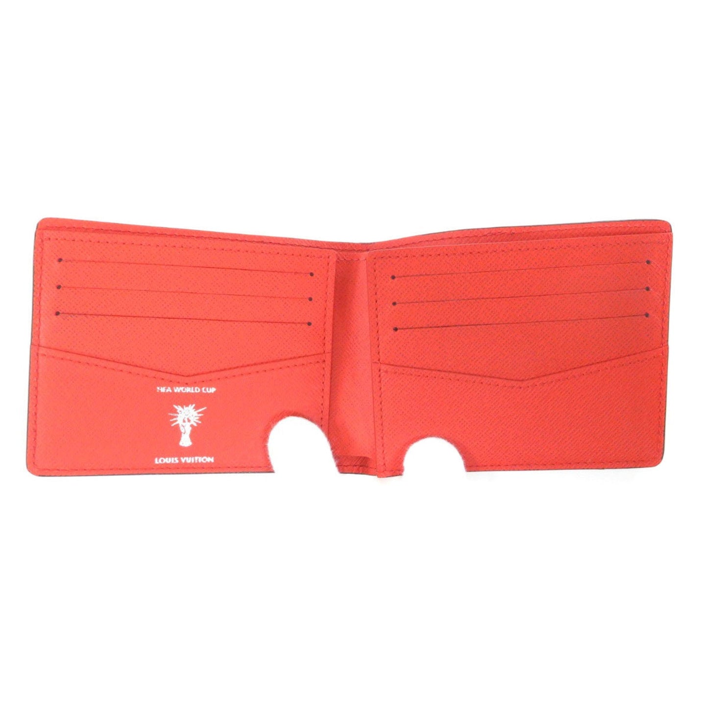 Louis Vuitton M63228 Portofeuil Slender Epi World Cup Limited Bi-Fold Wallet Leather Men
