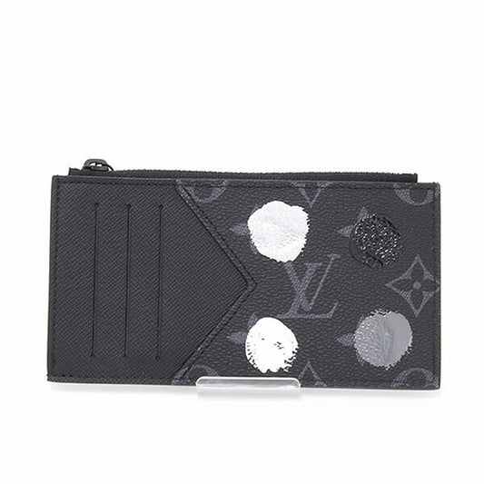 LOUIS VUITTON LV×YK Coin Card Holder Monogram Eclipse Painted M81930 Yayoi Kusama