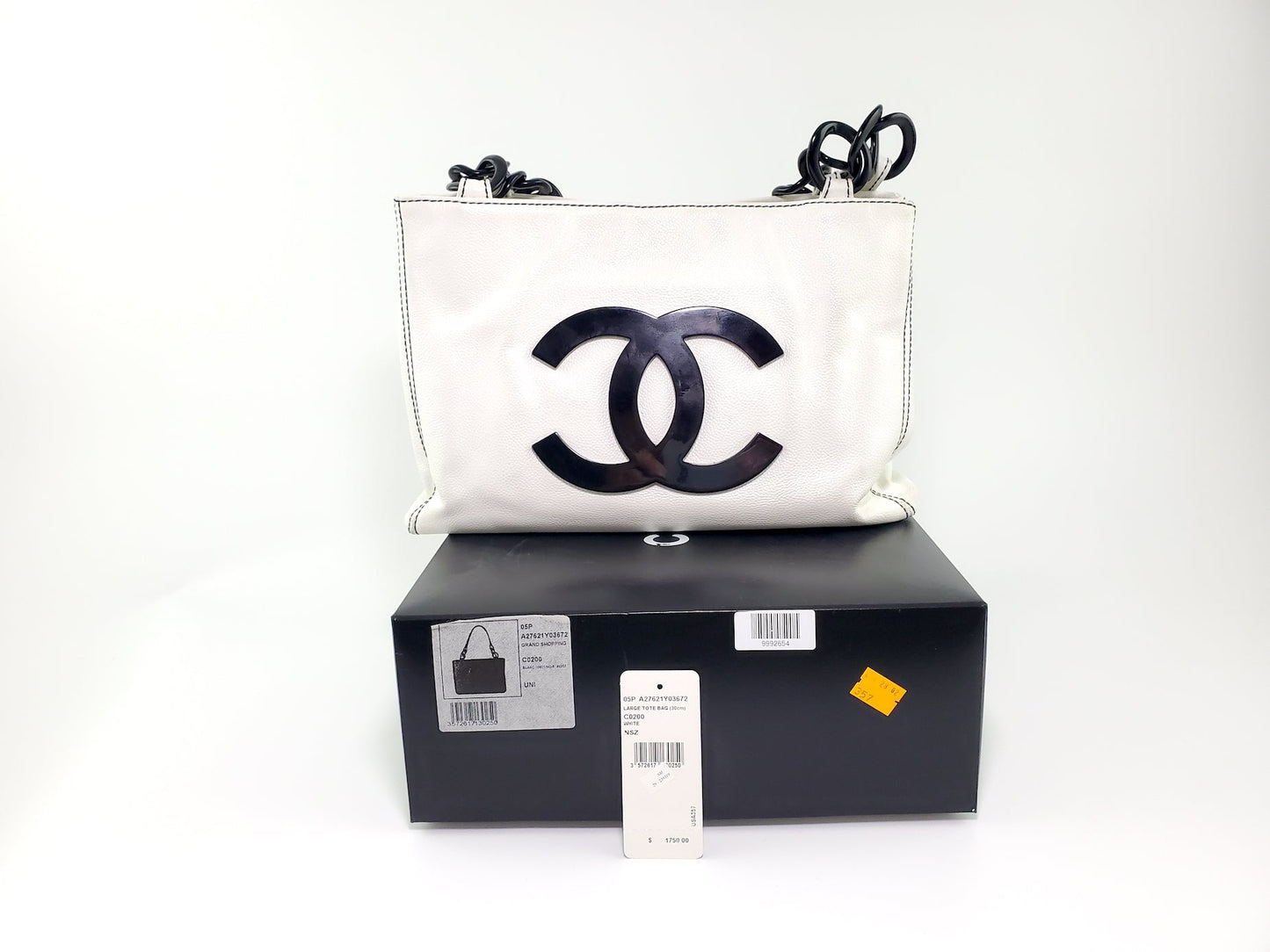 Chanel 2005 Large Grand Shopping Tote Tote Bag - Rovelle Bags
