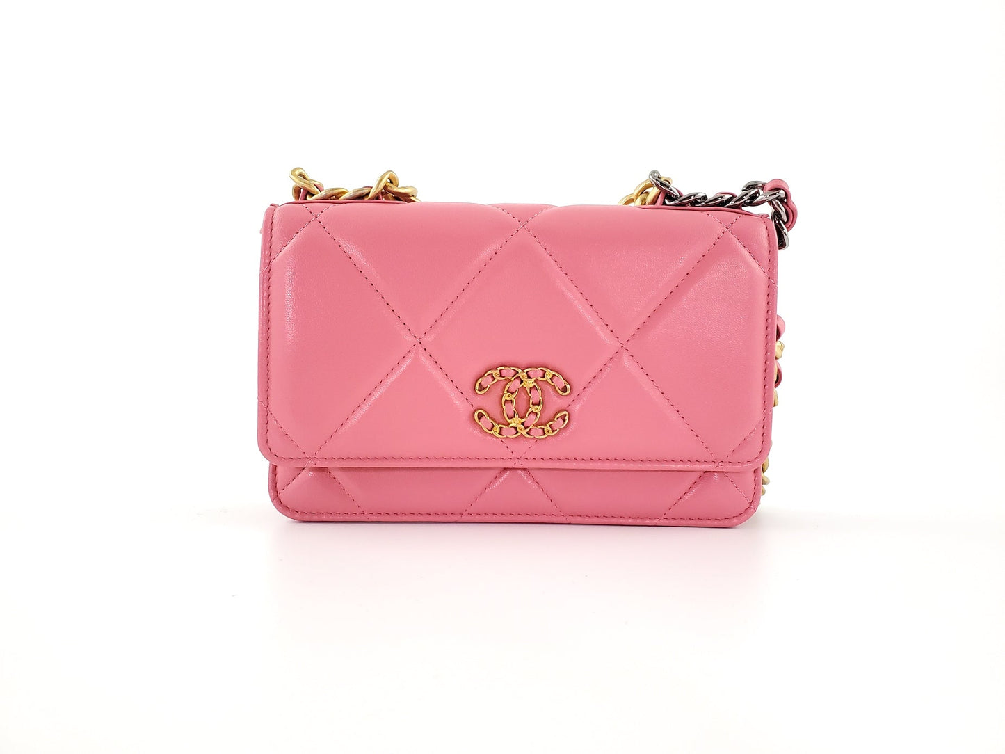Chanel New CHANEL 19 21A Pink Wallet On Chain - Rovelle Bags