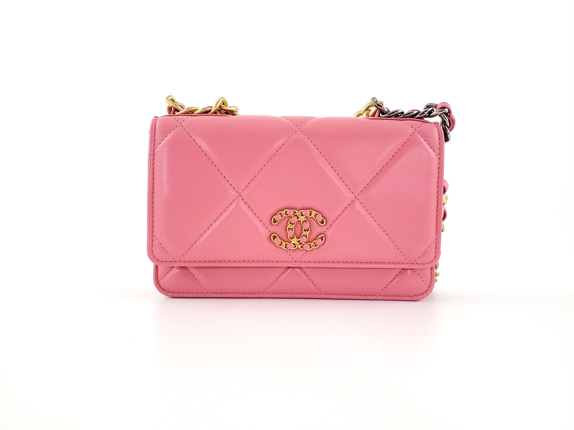 Chanel New CHANEL 19 21A Pink Wallet On Chain - Rovelle Bags