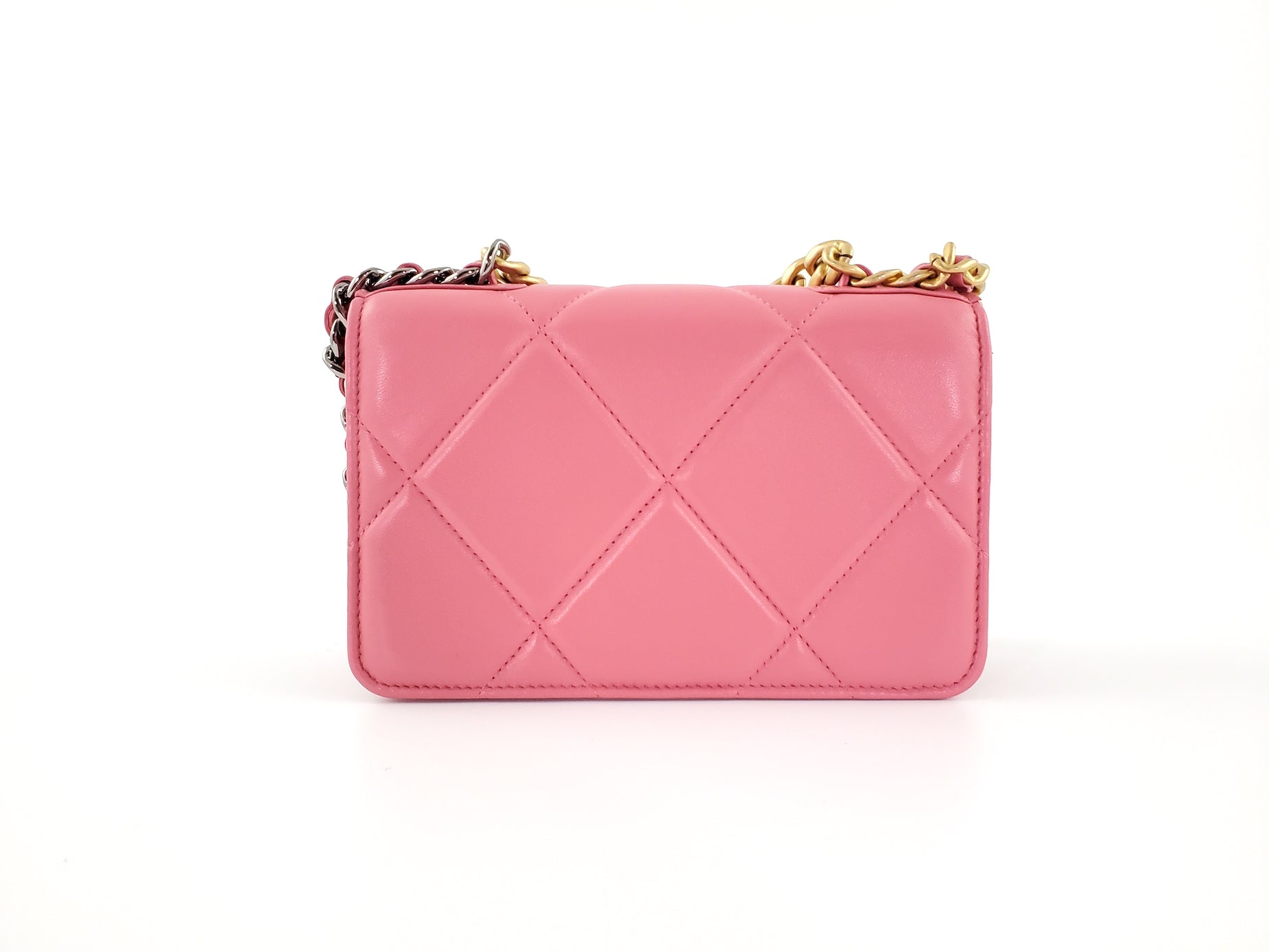 Chanel New CHANEL 19 21A Pink Wallet On Chain - Rovelle Bags