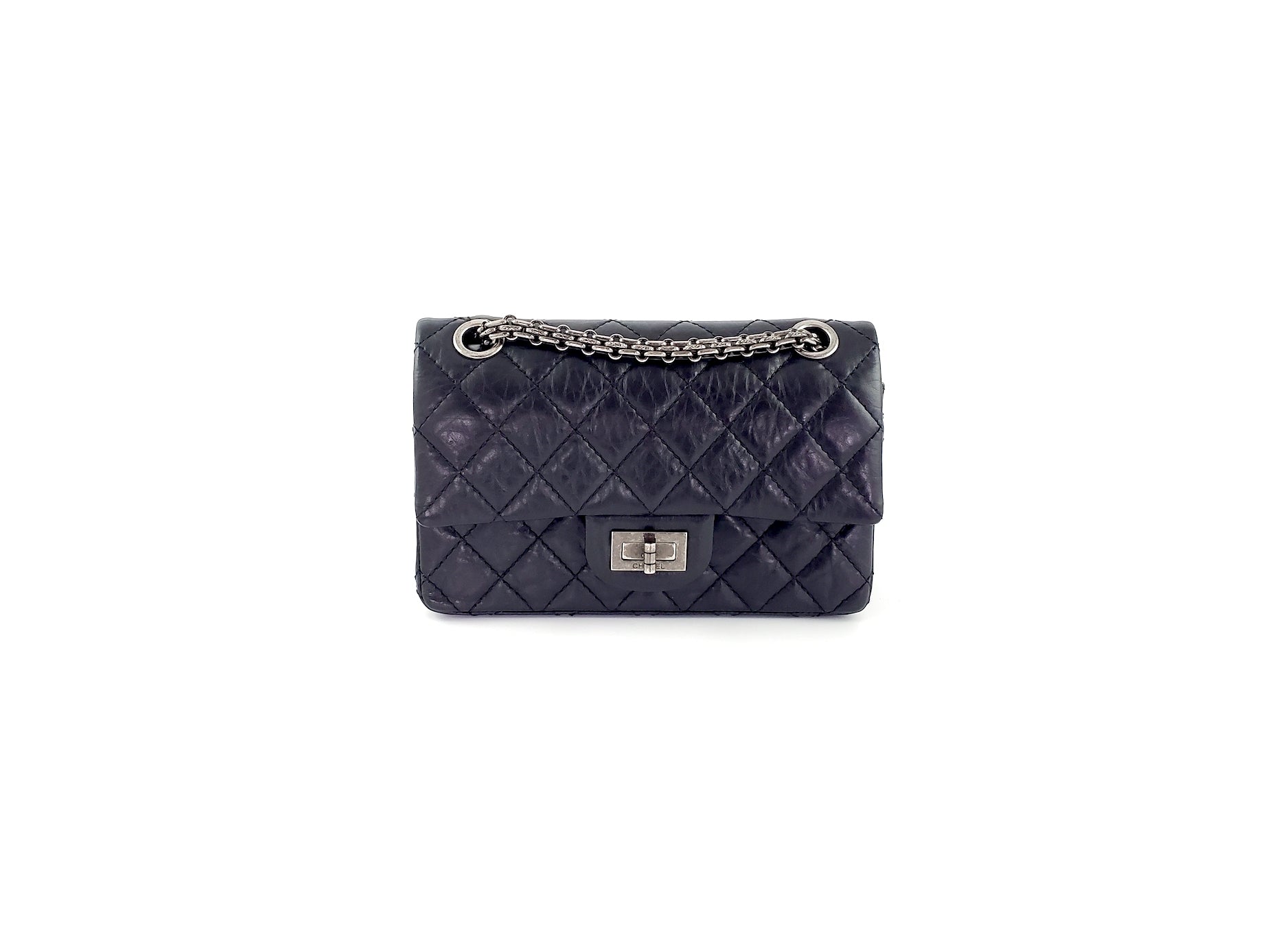 Chanel Classic Reissue 2.55 224 Black Flap Bag - Rovelle Bags