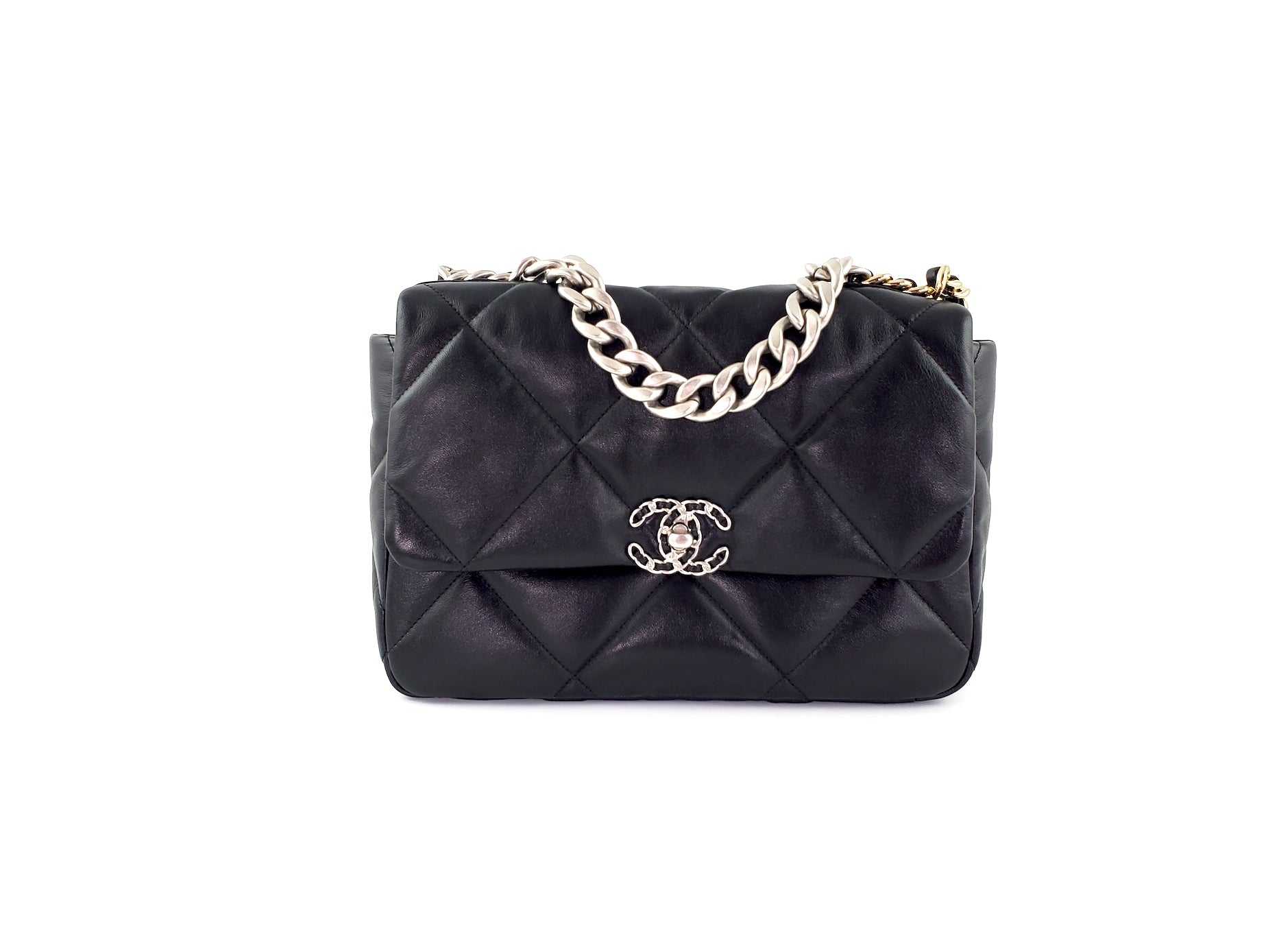 Chanel 19 22C Black Lambskin Quilted Flap Bag - Rovelle Bags