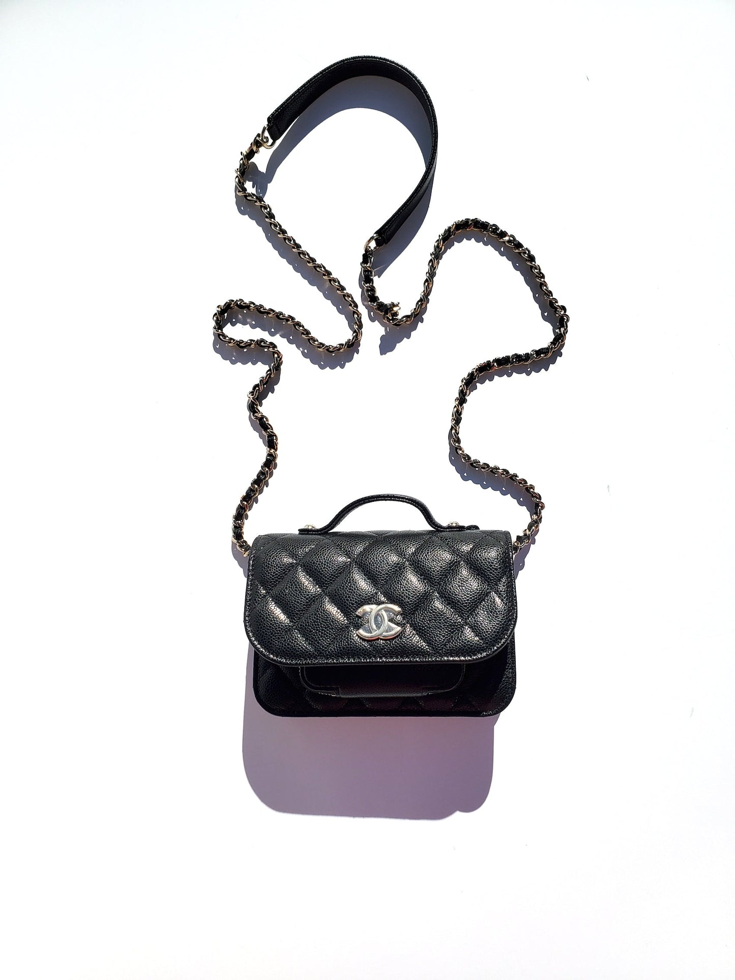 Chanel New CHANEL Black Caviar Mini Crossbody Bag - Rovelle Bags
