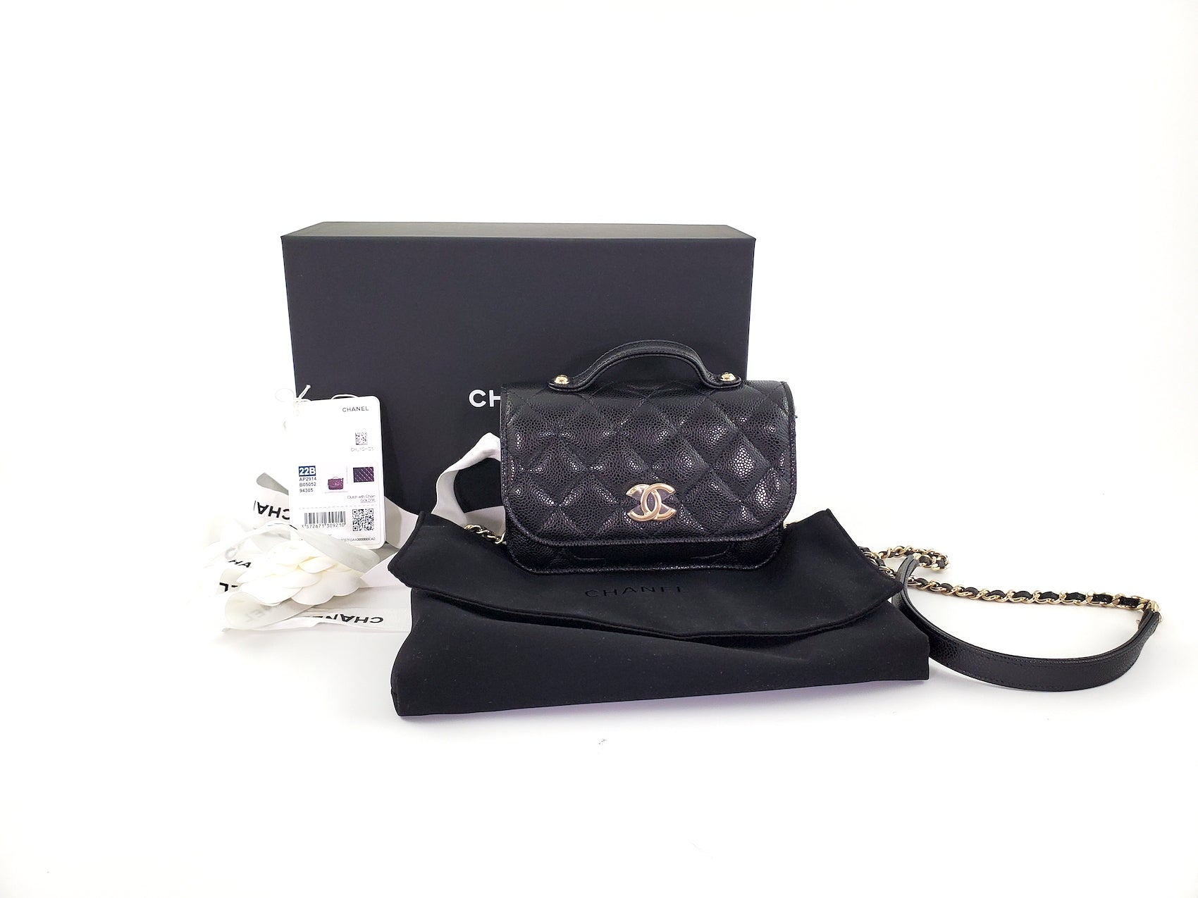 Chanel New CHANEL Black Caviar Mini Crossbody Bag - Rovelle Bags