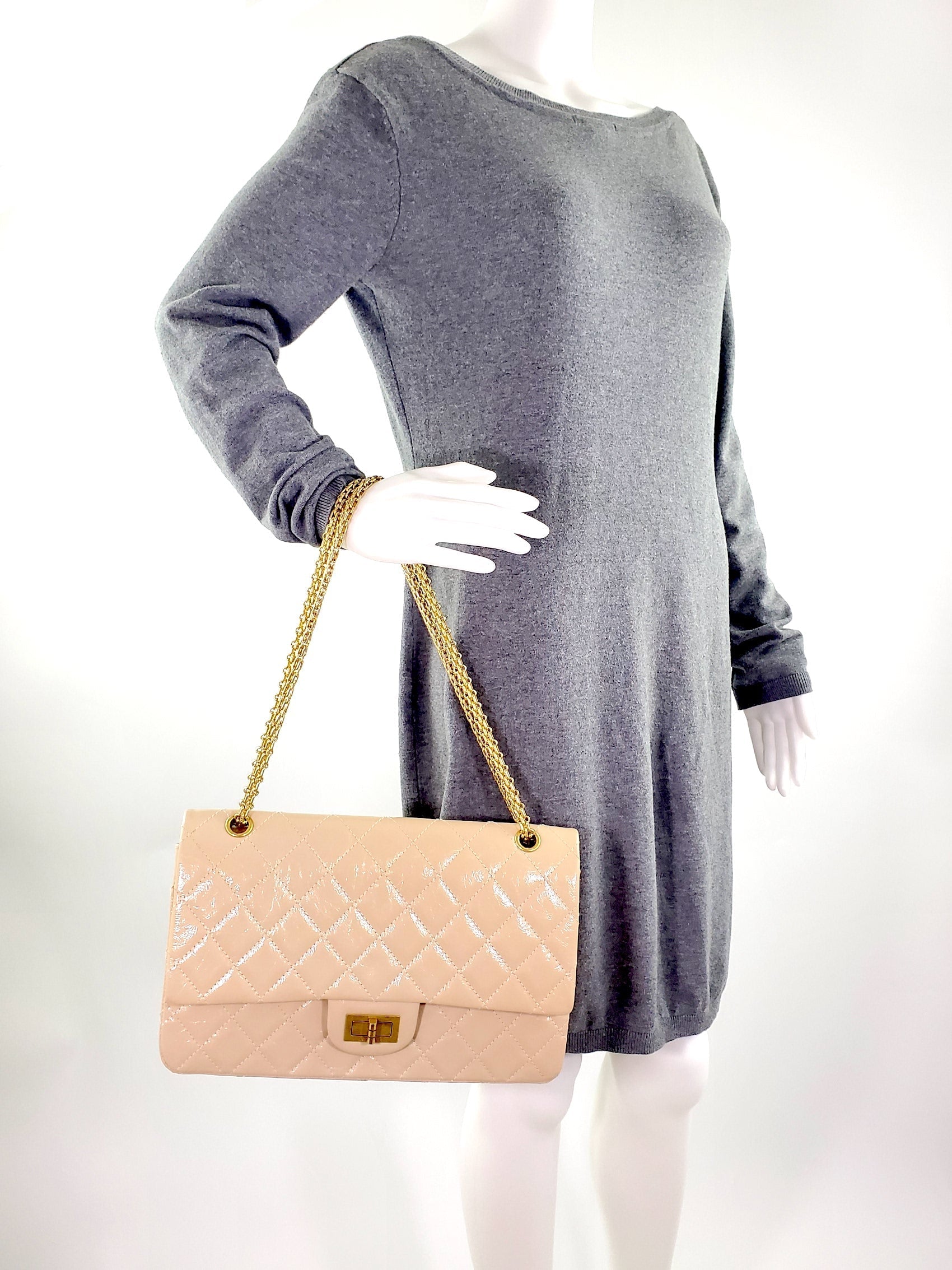 Chanel 2.55 Beige 227 Reissue Classic Shoulder Bag - Rovelle Bags