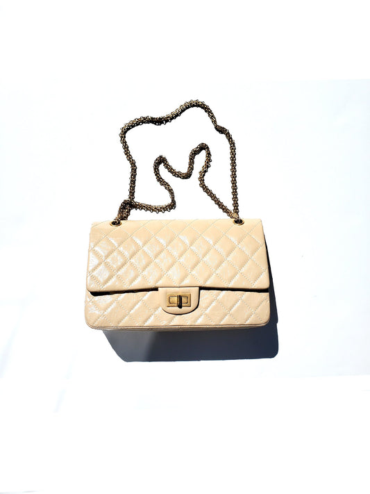 Chanel 2.55 Beige 227 Reissue Classic Shoulder Bag - Rovelle Bags