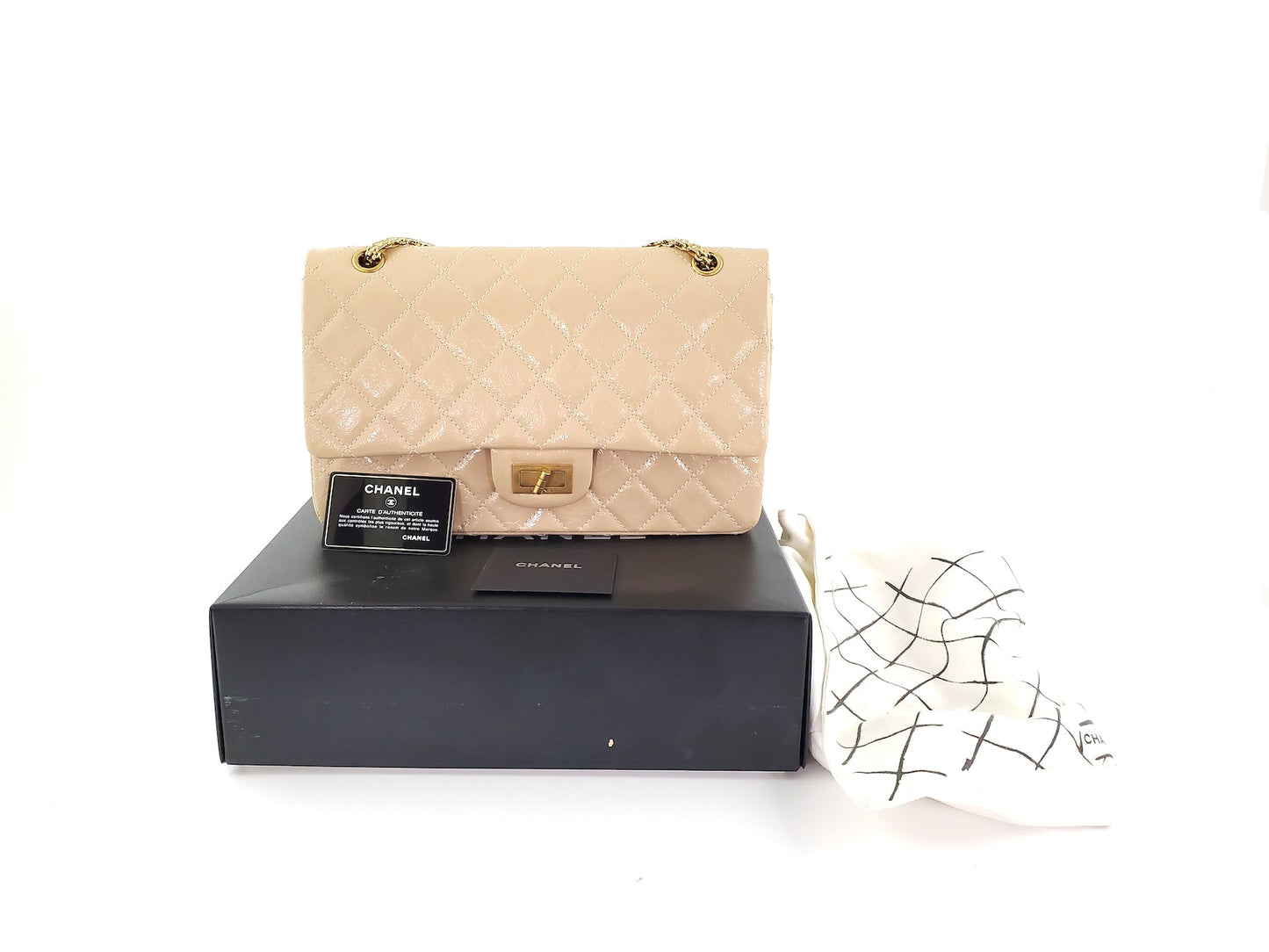 Chanel 2.55 Beige 227 Reissue Classic Shoulder Bag - Rovelle Bags
