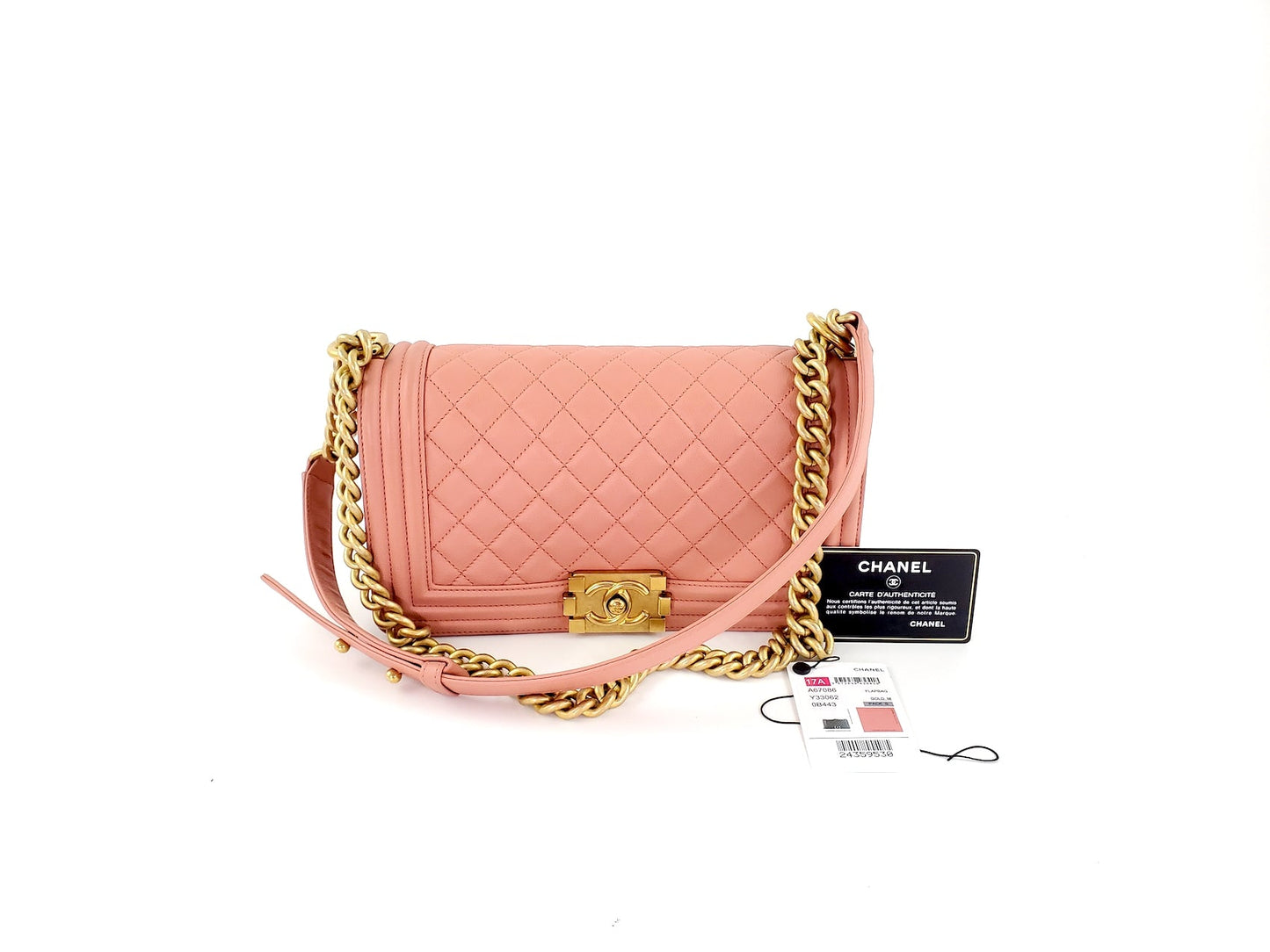Chanel Quilted Pink Caviar Boy Old Flap Bag - Rovelle Bags
