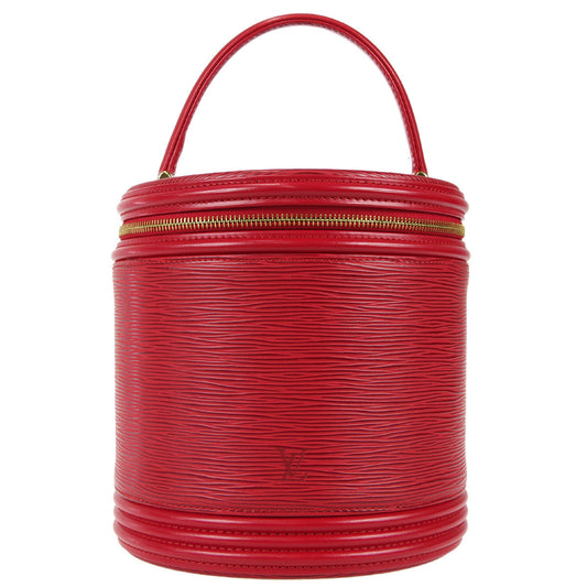 Louis Vuitton 1996 Cannes Vanity Handbag Red Epi M48037