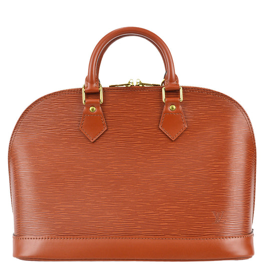 Louis Vuitton 1997 Alma Handbag Brown Epi M52143