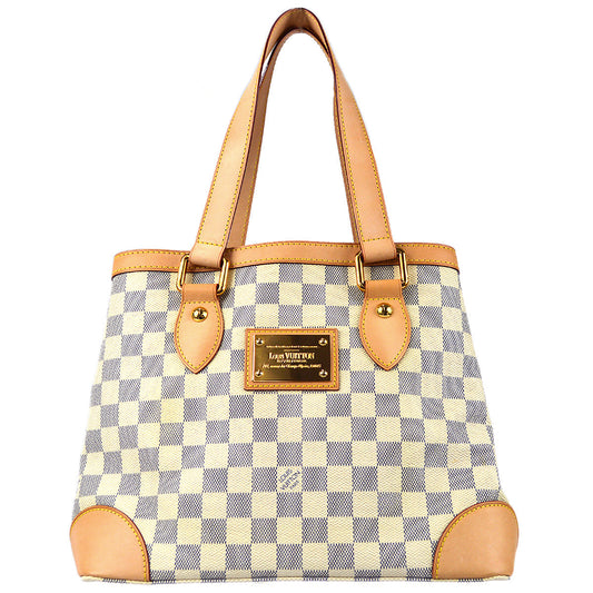 Louis Vuitton 2011 Damier Azur Hampstead PM Tote Handbag N51207