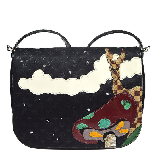 Louis Vuitton 2002 Black Satin Conte De Fees Musette M92273