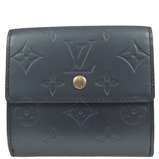 Louis Vuitton 2002 Blue Porte Monnaie Cartes Credit Wallet M65115