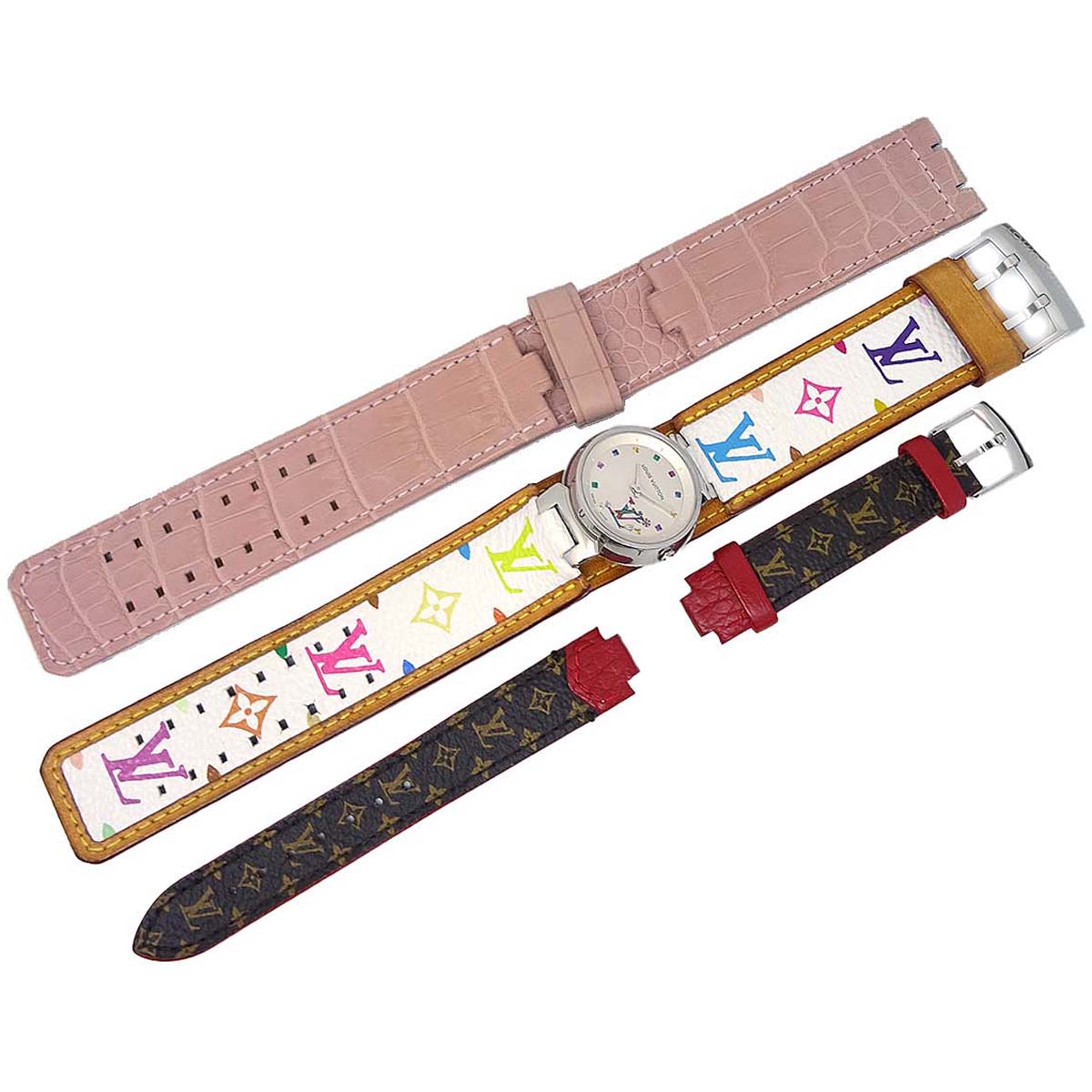 Louis Vuitton × Takashi Murakami Tambour Love Monogram Ref. Q12130