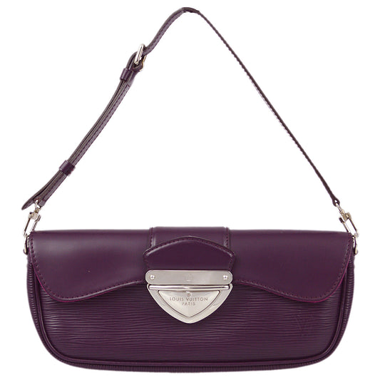 Louis Vuitton 2010 Purple Epi Pochette Montaigne Handbag M5929K