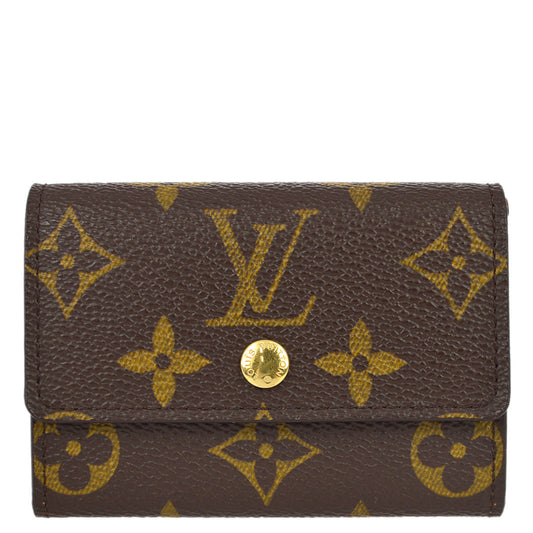 Louis Vuitton 2005 Monogram Porte Monnaie Plat Coin Case Wallet M61930