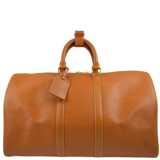 Louis Vuitton 1997 Brown Epi Keepall 45 Travel Duffle Handbag M42978