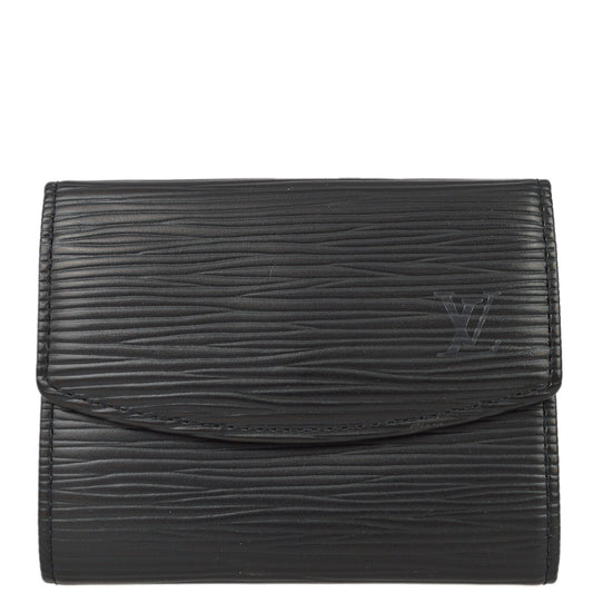 Louis Vuitton 1998 Black Epi Porte Monnaie Simple Coin Purse Wallet M63412