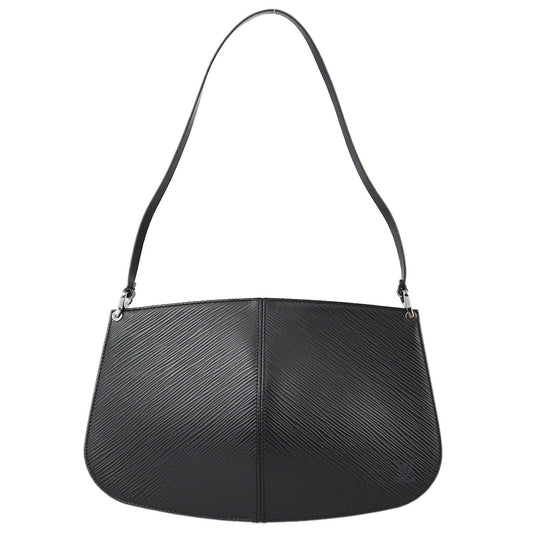 Louis Vuitton 2002 Black Epi Pochette Demi-lune Handbag M52622