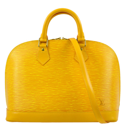 Louis Vuitton 1996 Yellow Alma Handbag Epi M52149