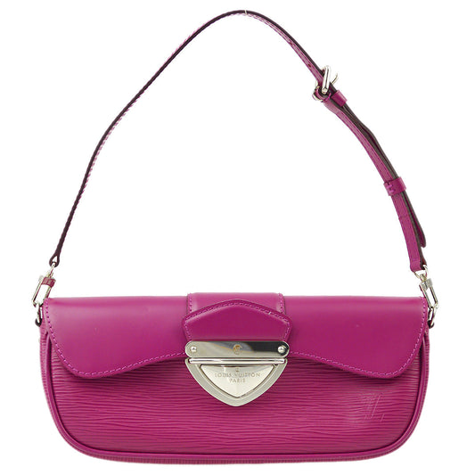 Louis Vuitton 2008 Purple Epi Pochette Montaigne Handbag M5929L