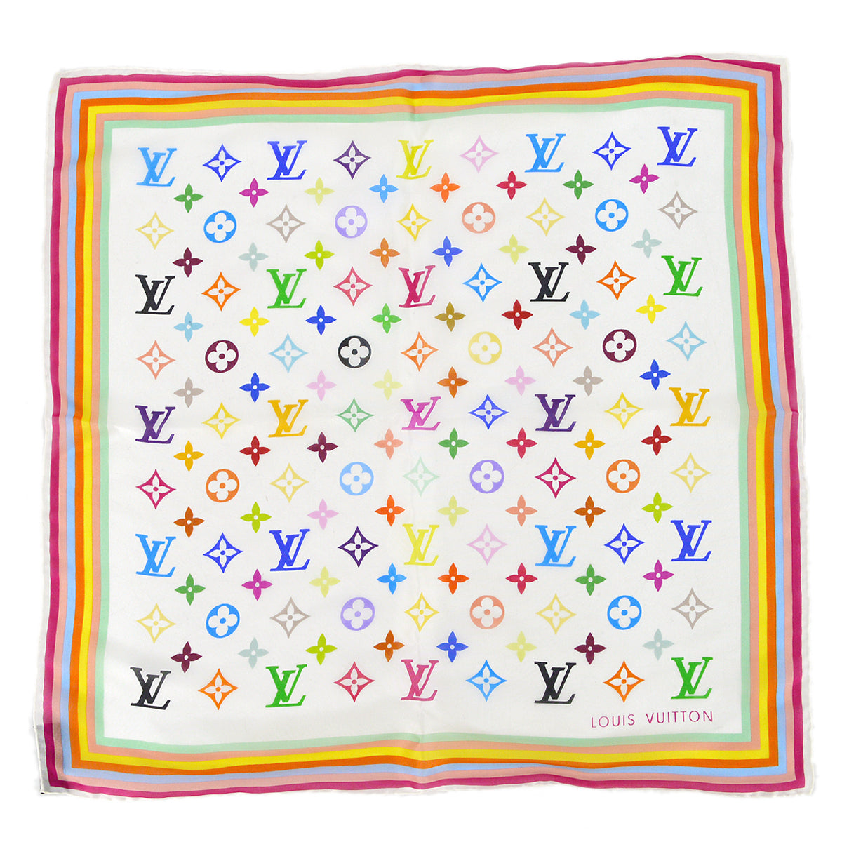 Louis Vuitton Monogram Multicolor Scarf M71913 Small Good