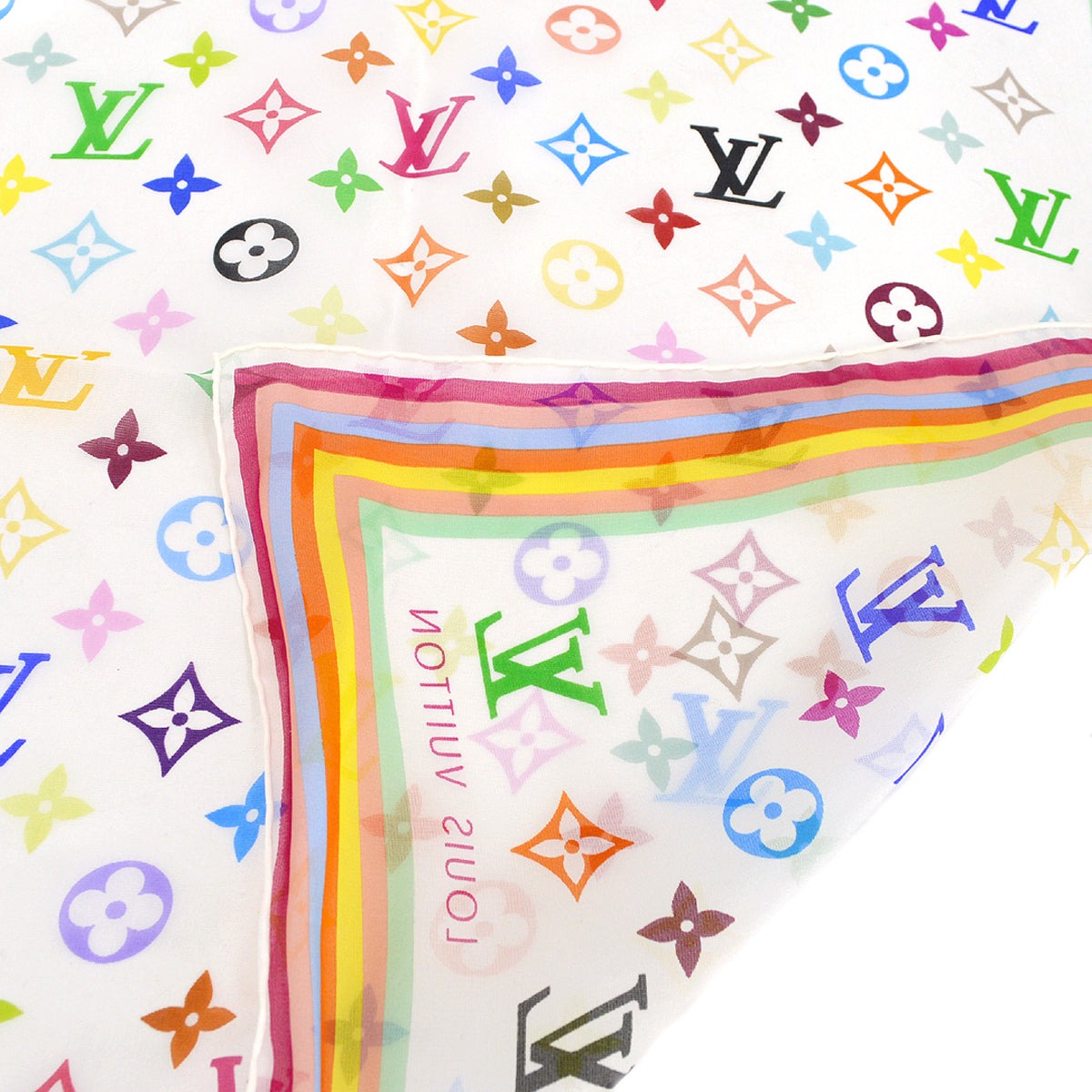 Louis Vuitton Monogram Multicolor Scarf M71913 Small Good
