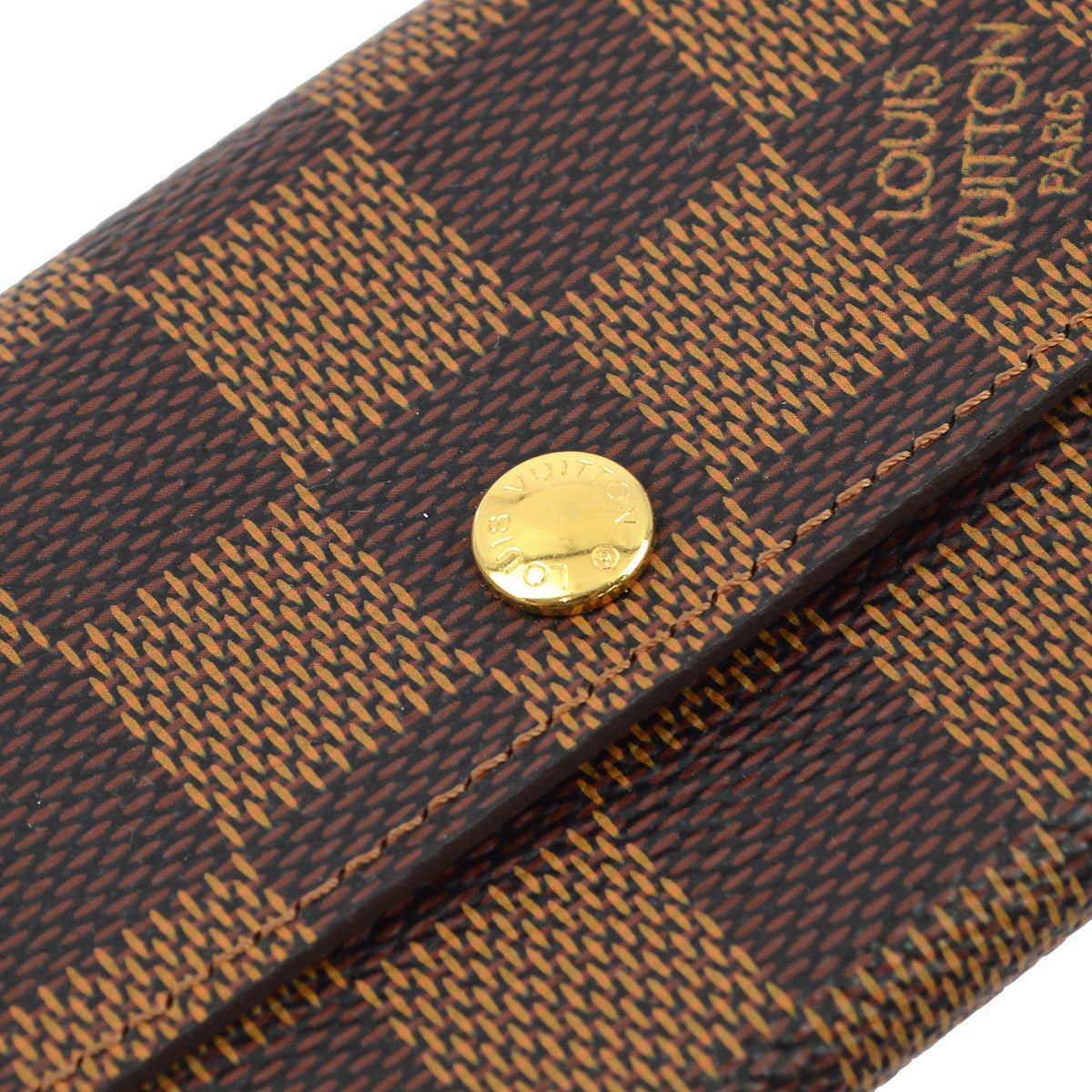 Louis Vuitton Damier Porte Monnaie Plat Coin Case Wallet N61930